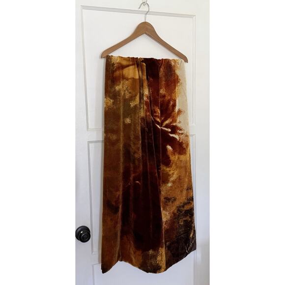 Kenzo Accessories - Vintage 90s Y2K Kenzo Scarf Stole Wrap Red Orange Flower Velvet Silk